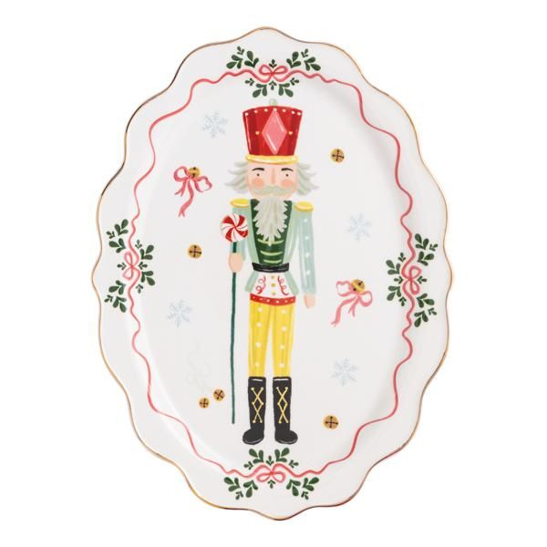 Mud Pie Christmas Nutcracker Small Platter
