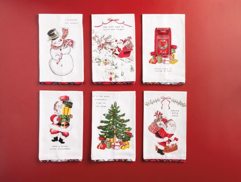 Mud Pie Christmas Printed Towel