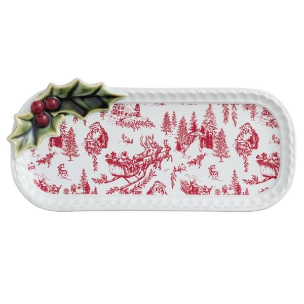 Mud Pie Christmas Toile Everything Plate