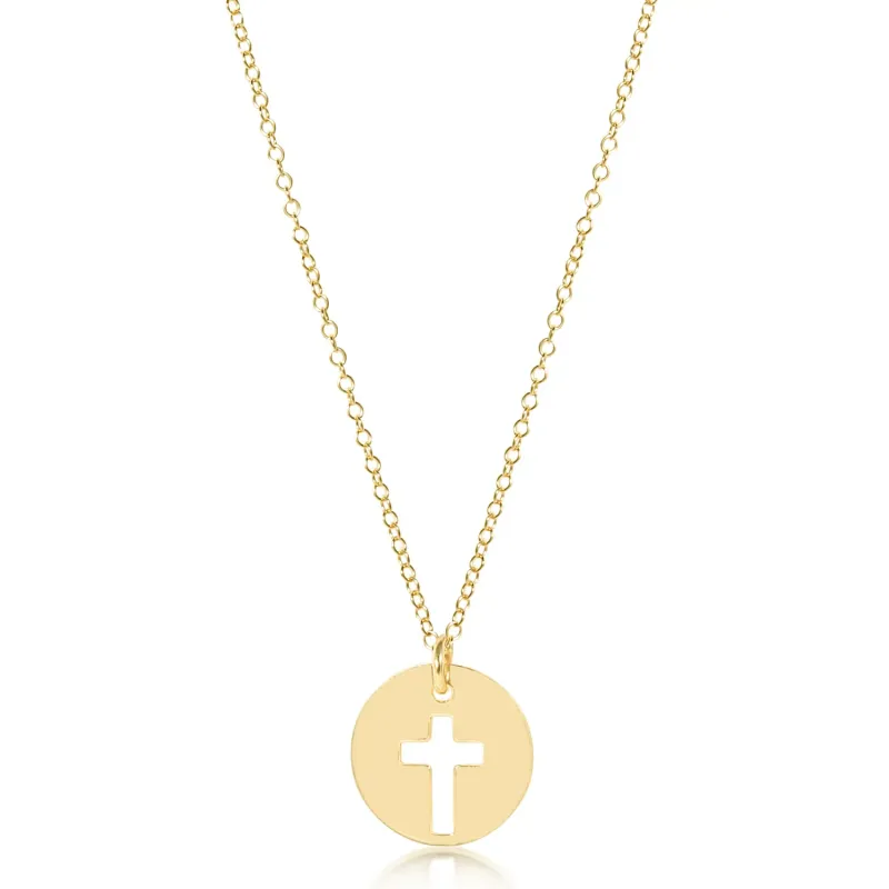 enewton 16&quot; Necklace Gold - Blessed Gold Disc