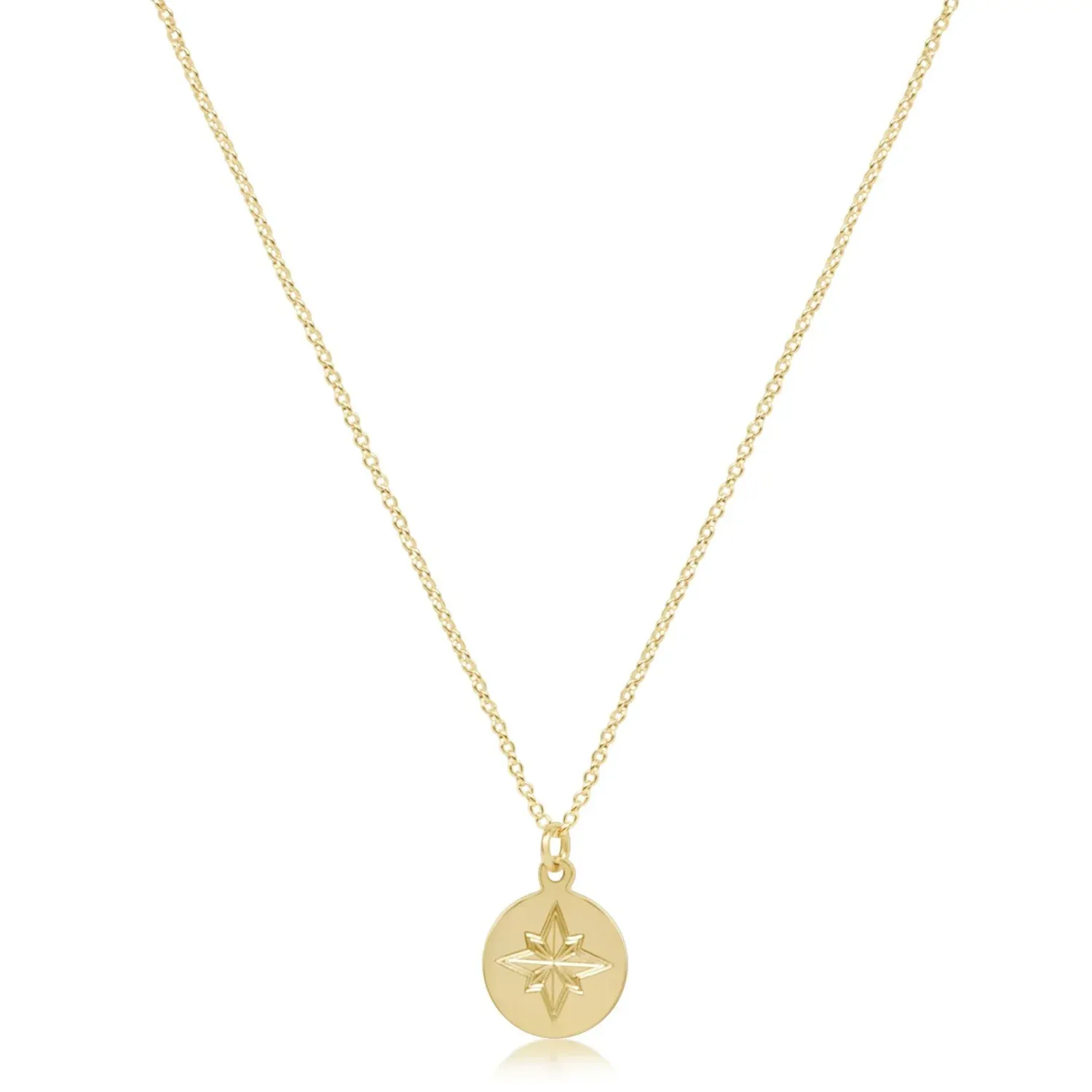 enewton 16&quot; Necklace Gold - Direction Gold Disc