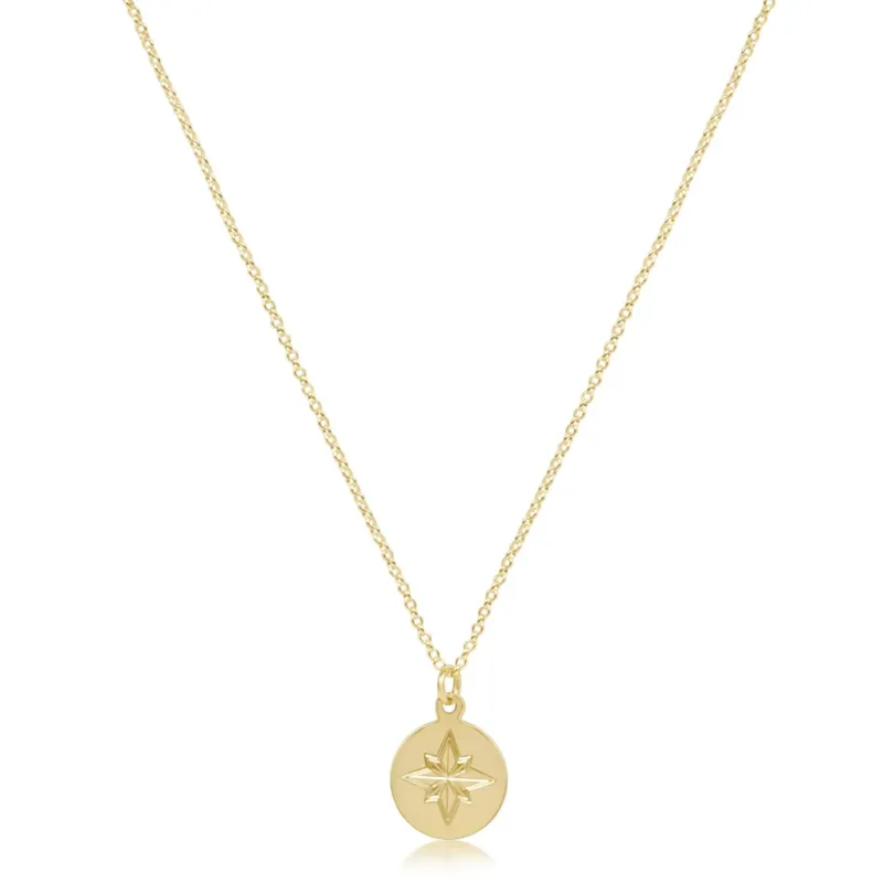 enewton 16&quot; Necklace Gold - Direction Gold Disc