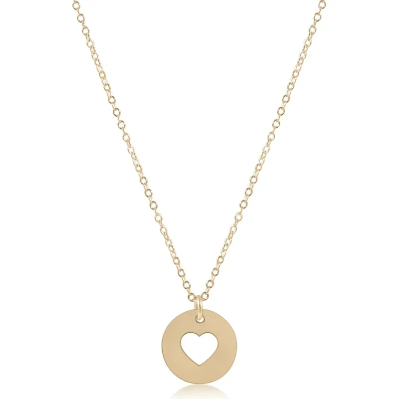 enewton 16&quot; Necklace Gold - Love Gold Disc
