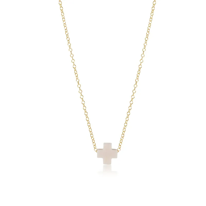 enewton 16&quot; Necklace Gold - Signature Cross Purple