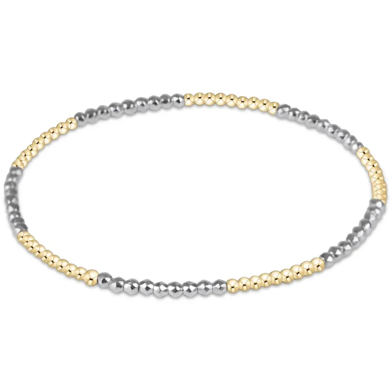enewton Blissful Pattern 2mm Bead Bracelet - Bright Silver Faceted Hematite