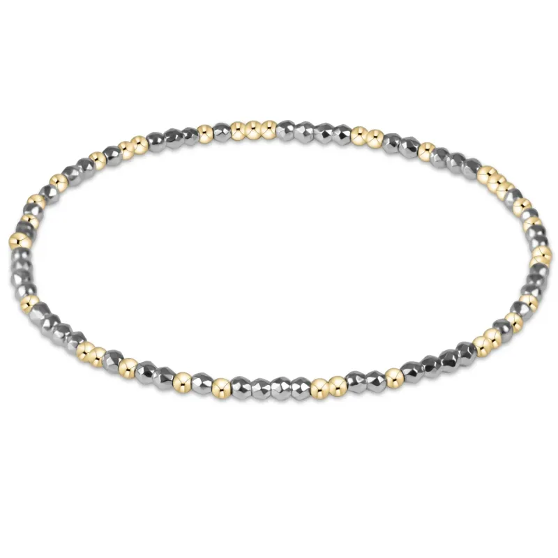 enewton Hope Unwritten Bright Silver Faceted Hematite 2mm Bead Bracelet
