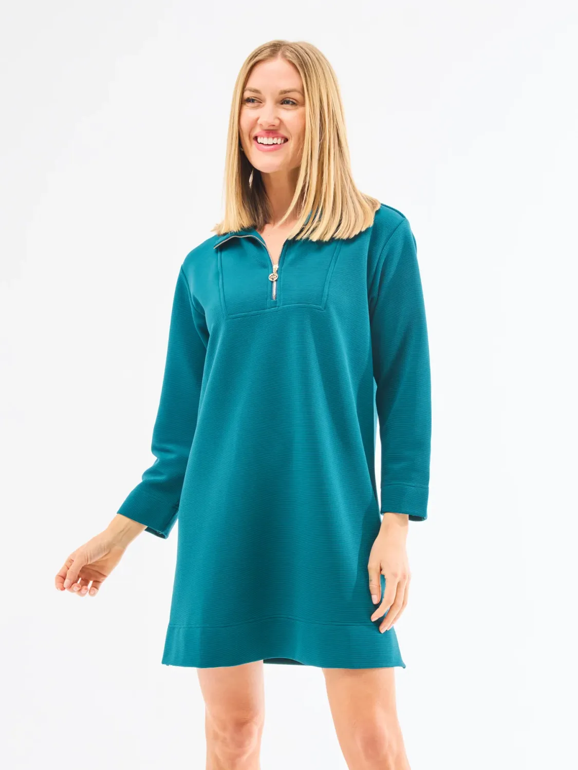 Mary Square Gulf Blue Raven Dress