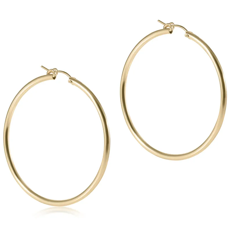 enewton Round Gold 2&quot; Hoop - Smooth