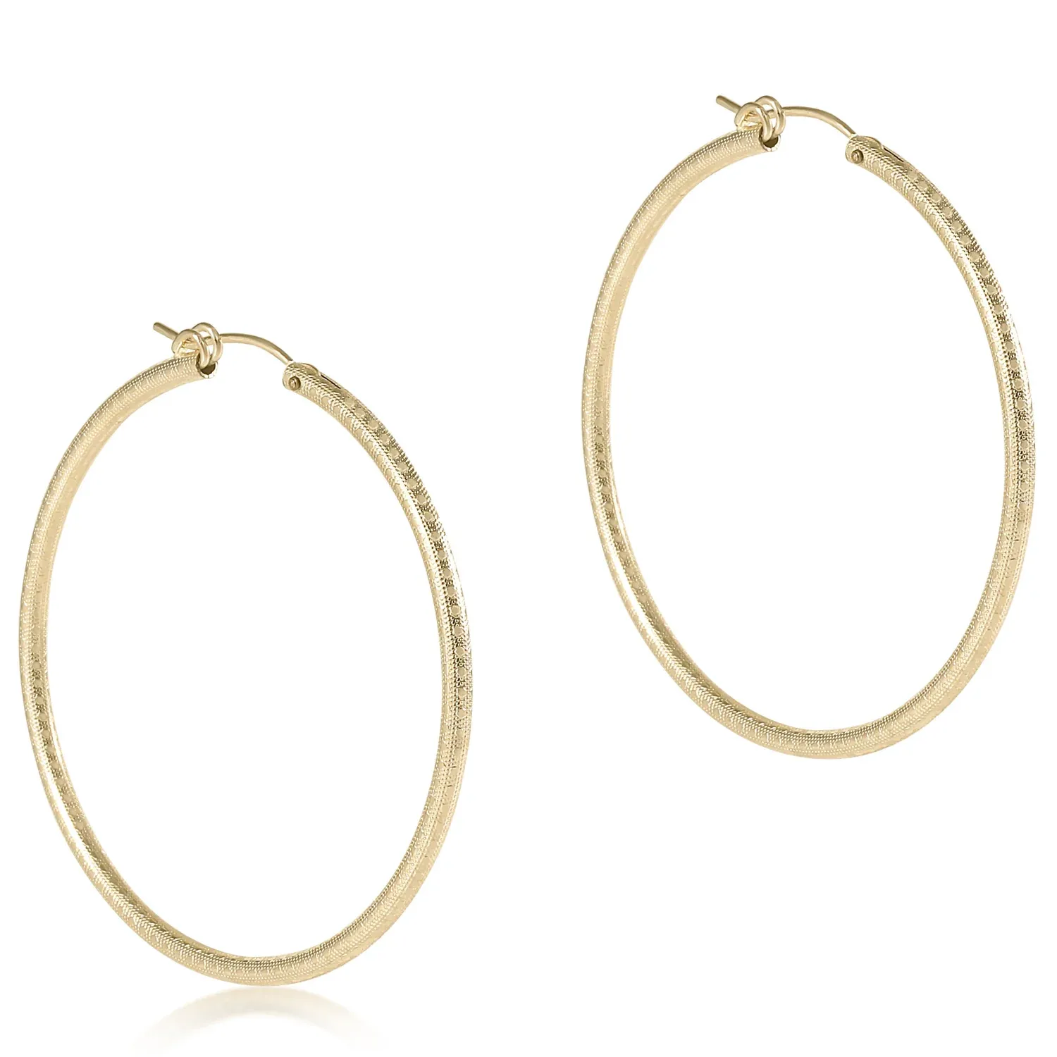 enewton Round Gold 2&quot; Hoop - Textured