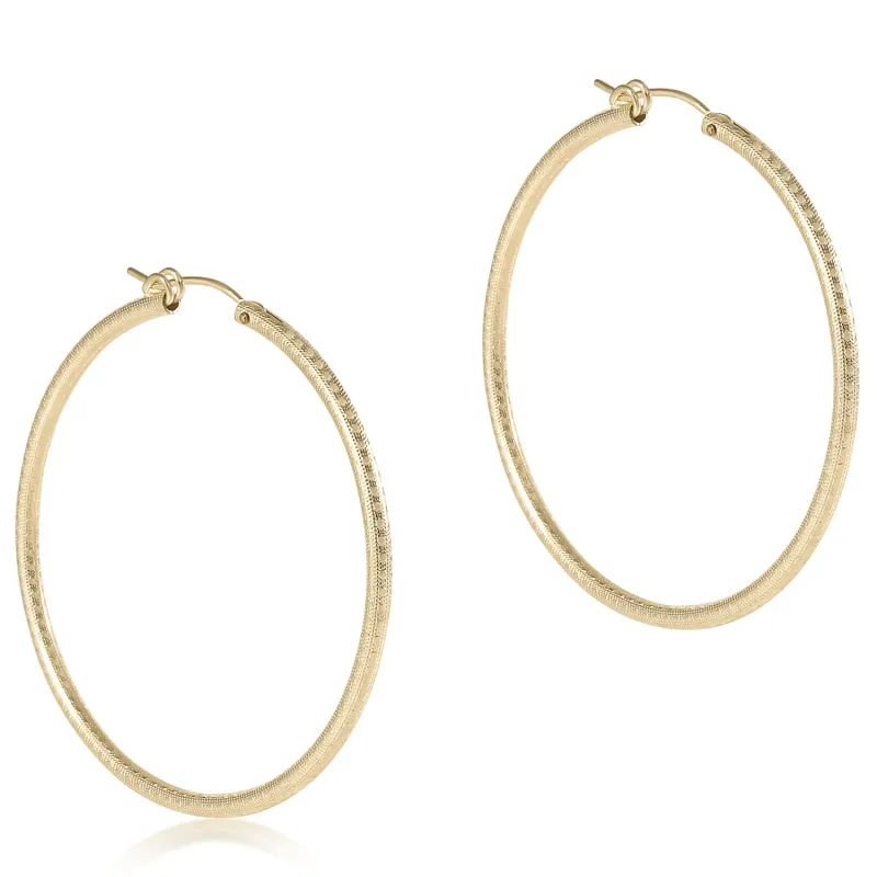 enewton Round Gold 2&quot; Hoop - Textured