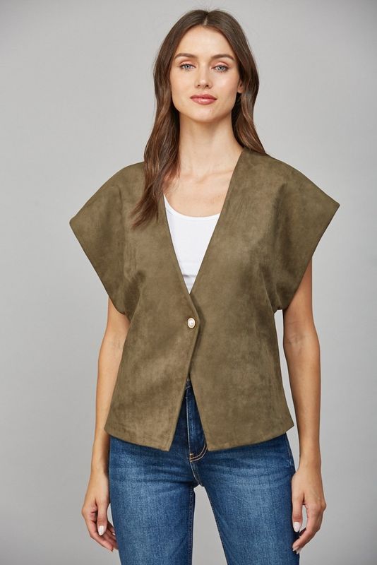 Pearl Faux Suede Vest