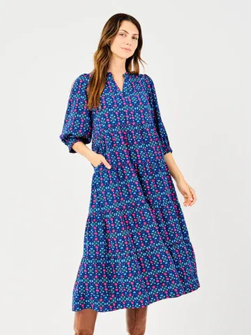 Mary Square Cameron Dress Take Two- Navy