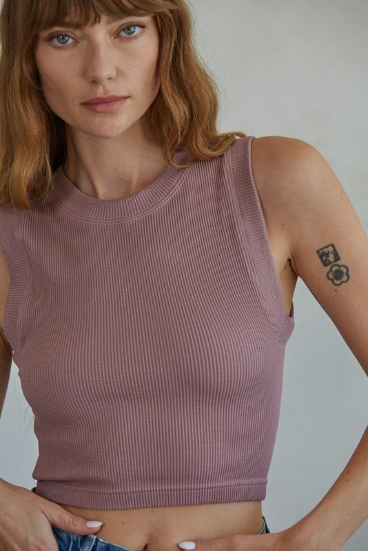 Anything Goes Ribbed Crop Top