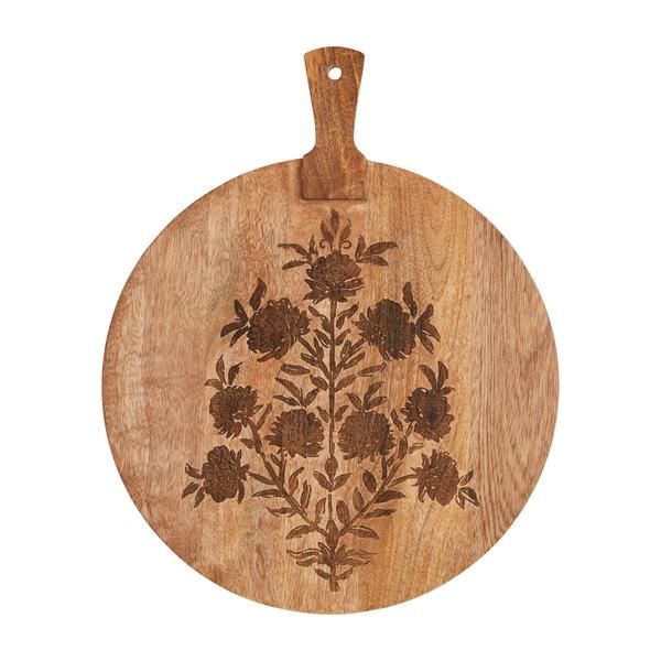 Mud Pie Block Print Circle Board