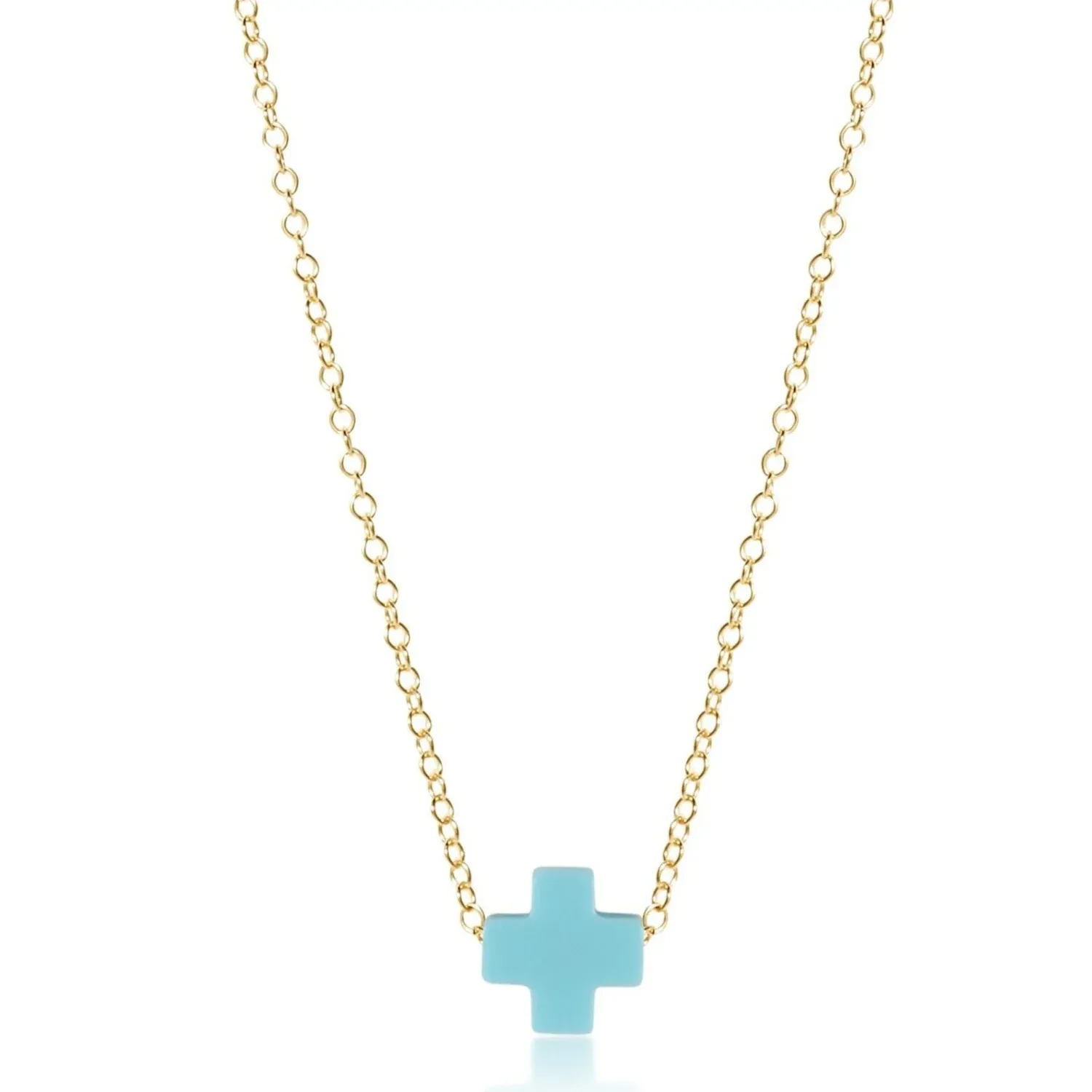 enewton egirl 14&quot; Necklace Gold - Sig. Cross Small