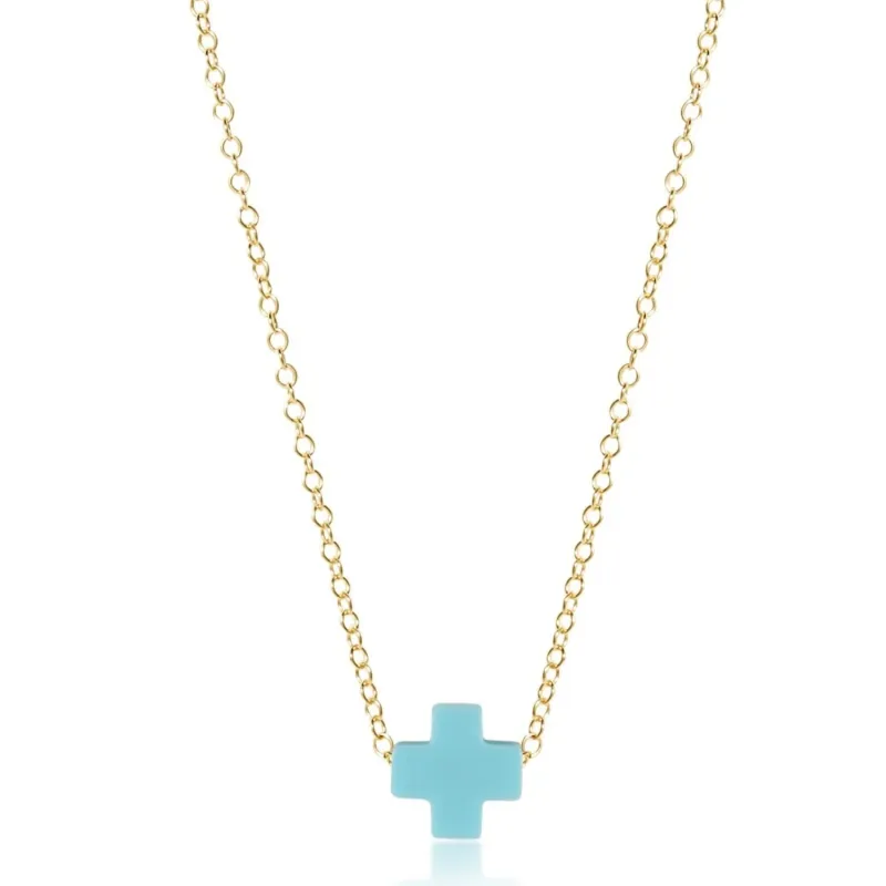 enewton egirl 14&quot; Necklace Gold - Sig. Cross Small