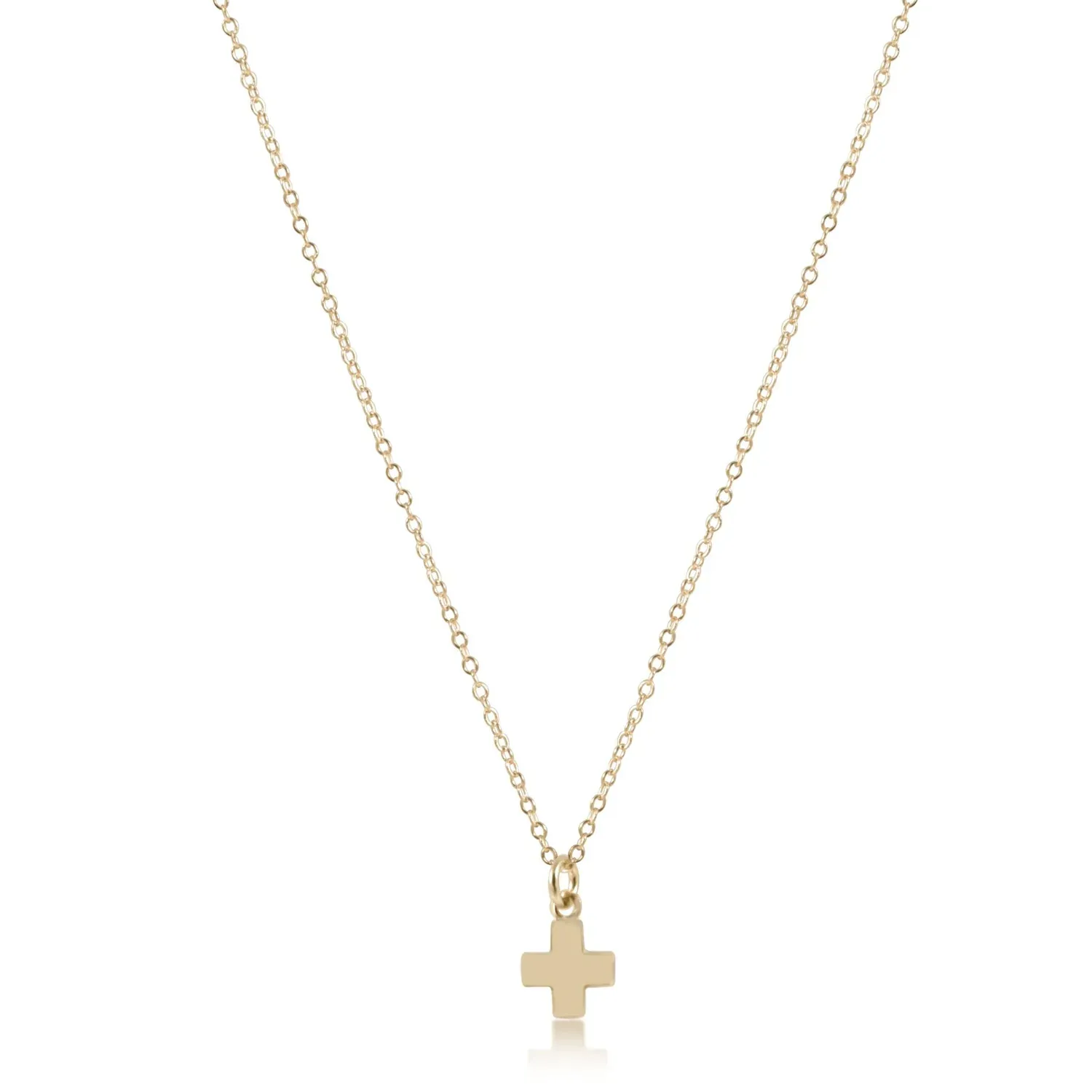 enewton egirl 14&quot; Necklace Gold - Signature Cross Small Gold Charm