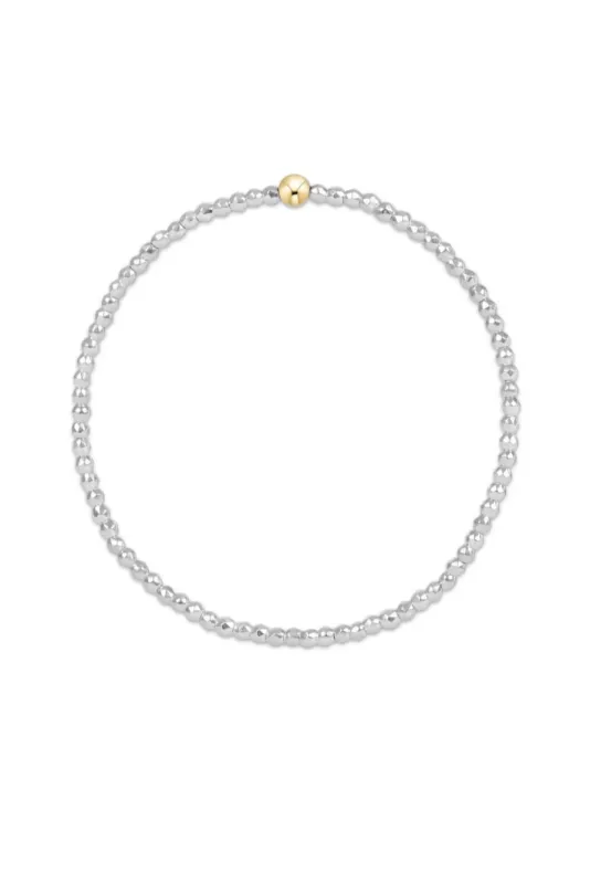 enewton egirl Bright Silver Faceted Hematite 2mm Bead Bracelet
