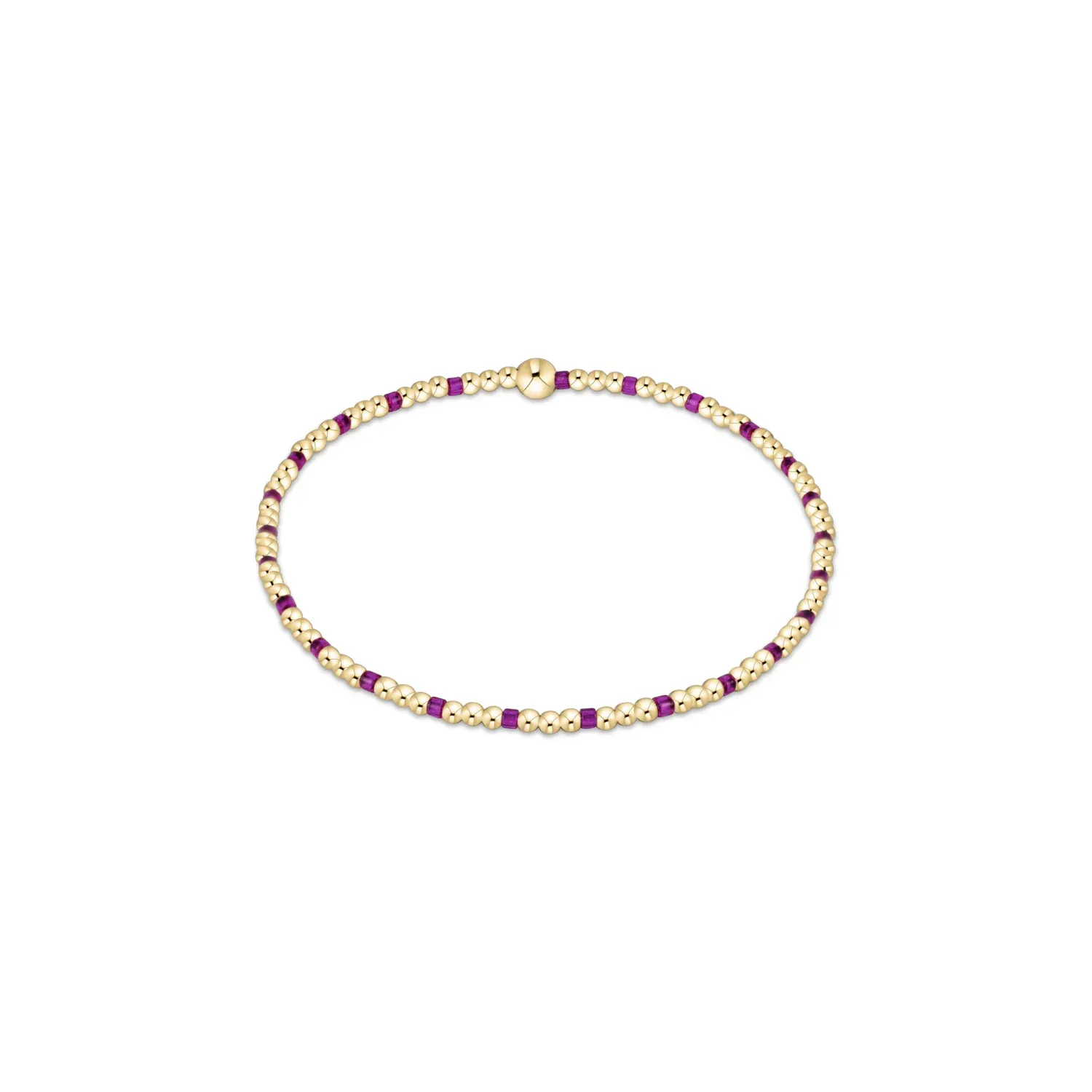 enewton egirl Hope Sincerity Pattern 2mm Bead Bracelet - Fuchsia