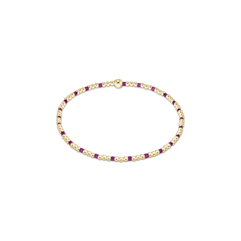 enewton egirl Hope Sincerity Pattern 2mm Bead Bracelet - Fuchsia