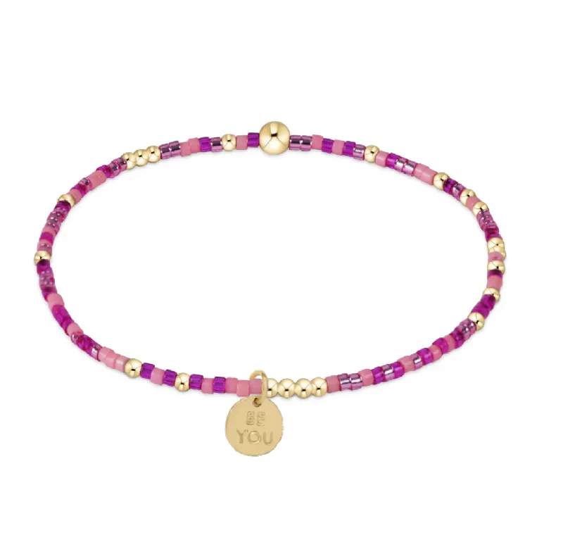 enewton egirl Hope Unwritten Bracelet - Back To The Fuchsia - Be You. Small Gold Disc