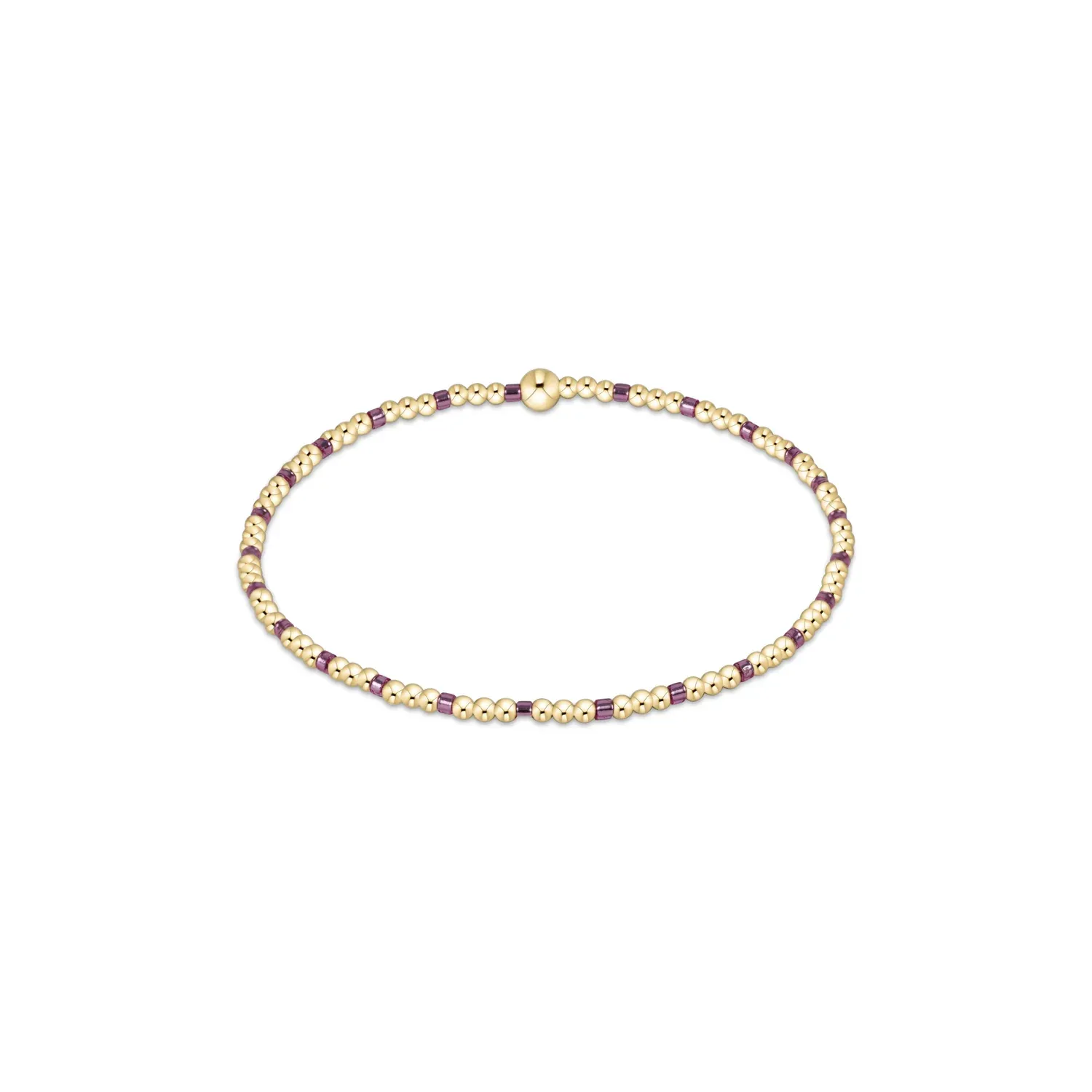 enewton egirl Hope Sincerity Pattern 2mm Bead Bracelet - Pink Metallic