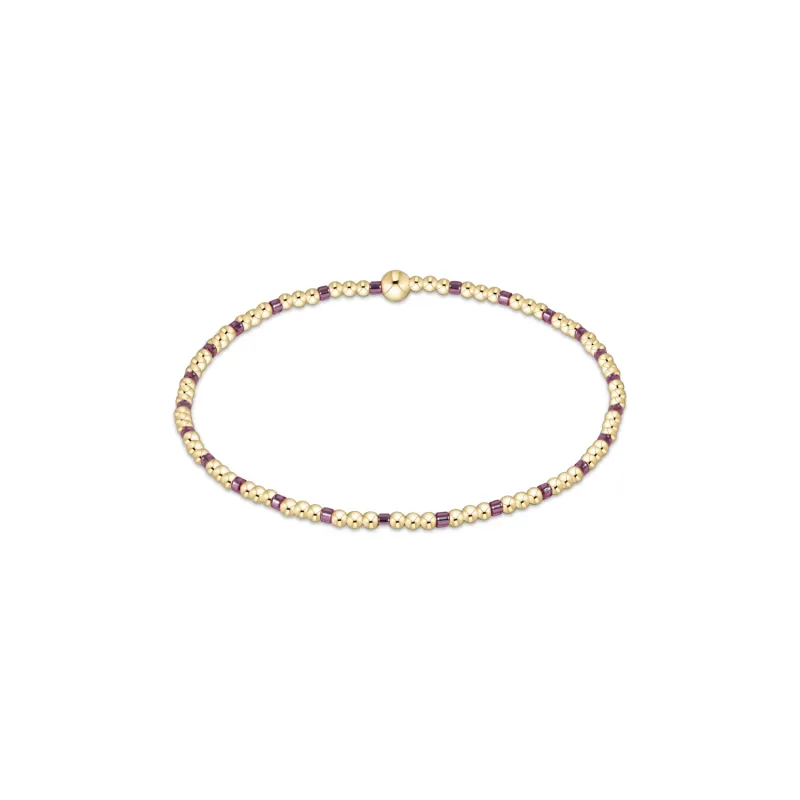 enewton egirl Hope Sincerity Pattern 2mm Bead Bracelet - Pink Metallic