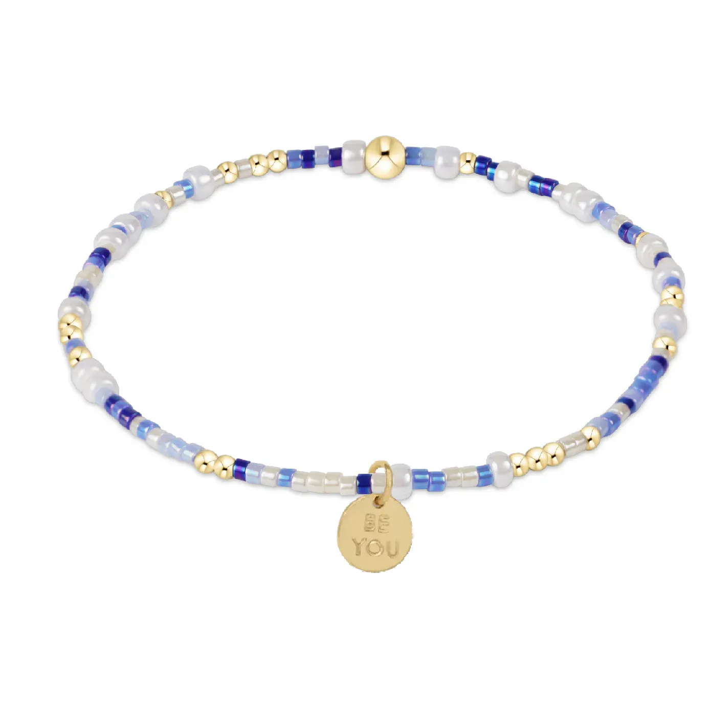 enewton egirl Hope Unwritten Bracelet - Is A Smurf&#39;s Butt Blue - Be You. Small Gold Disc