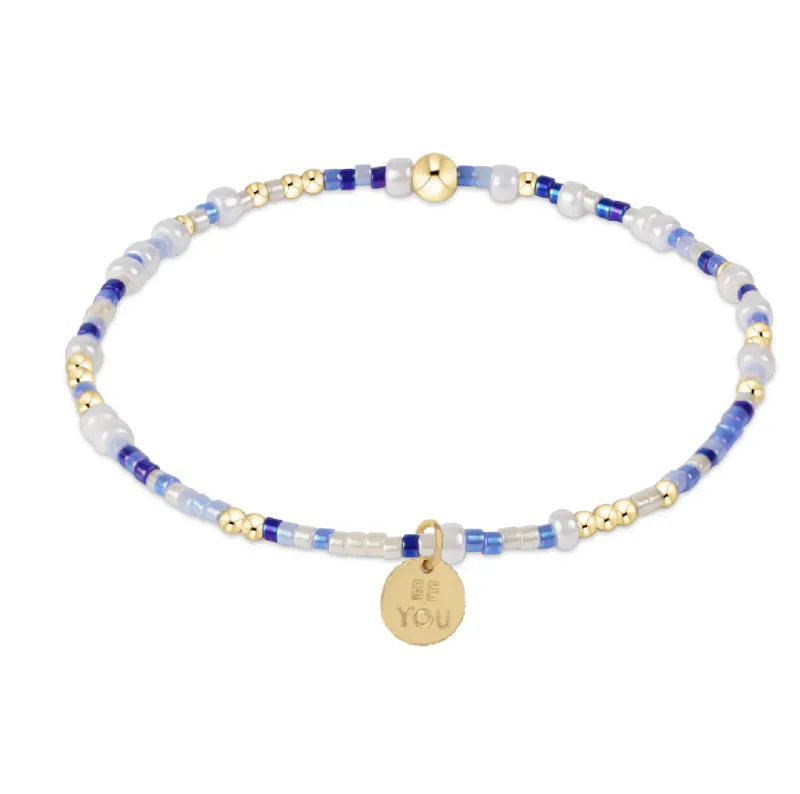 enewton egirl Hope Unwritten Bracelet - Is A Smurf&#39;s Butt Blue - Be You. Small Gold Disc