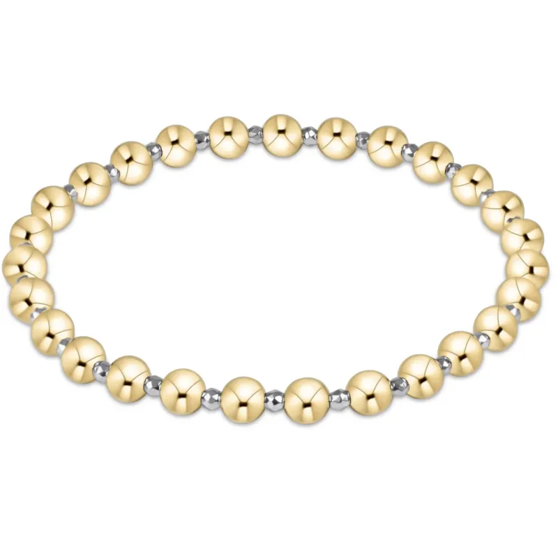 enewton Extends - Bright Silver Faceted Hematite Grateful Pattern 5mm Bead Bracelet