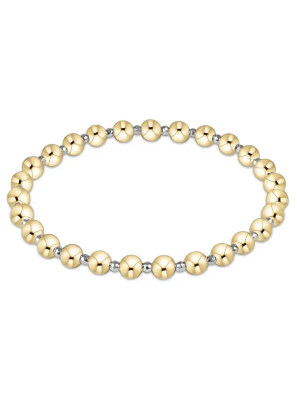 enewton Bright Silver Faceted Hematite Grateful Pattern 5mm Bead Bracelet