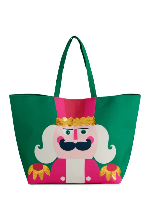 Shiraleah Green Nutcracker Gifting Tote
