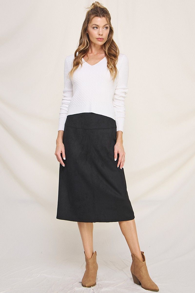 That&#39;s My Call Midi Skirt