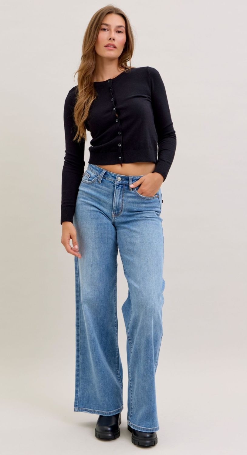 Judy Blue Success MR Retro Wide Leg Jean