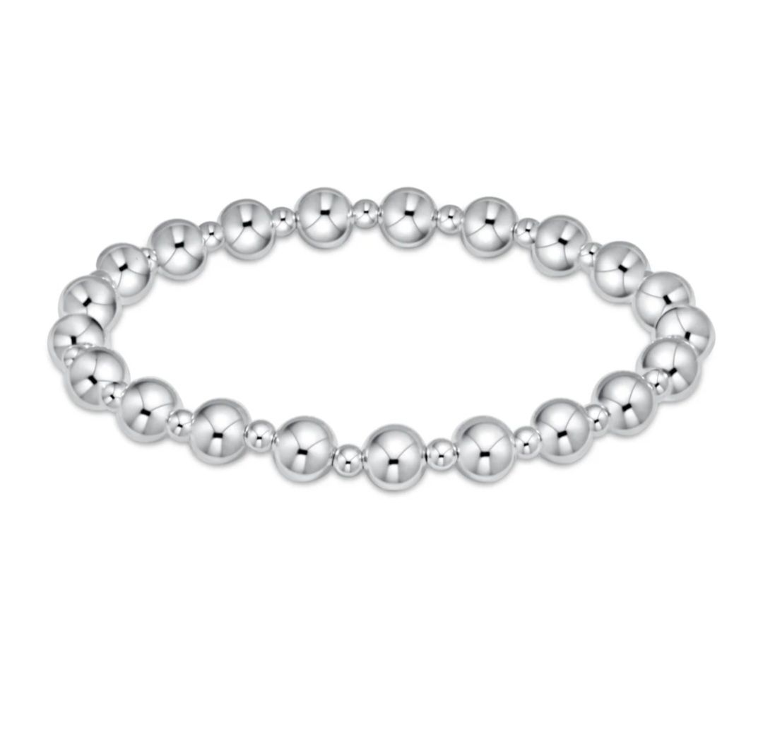 enewton Classic Grateful Pattern 6mm Bead Bracelet - Sterling