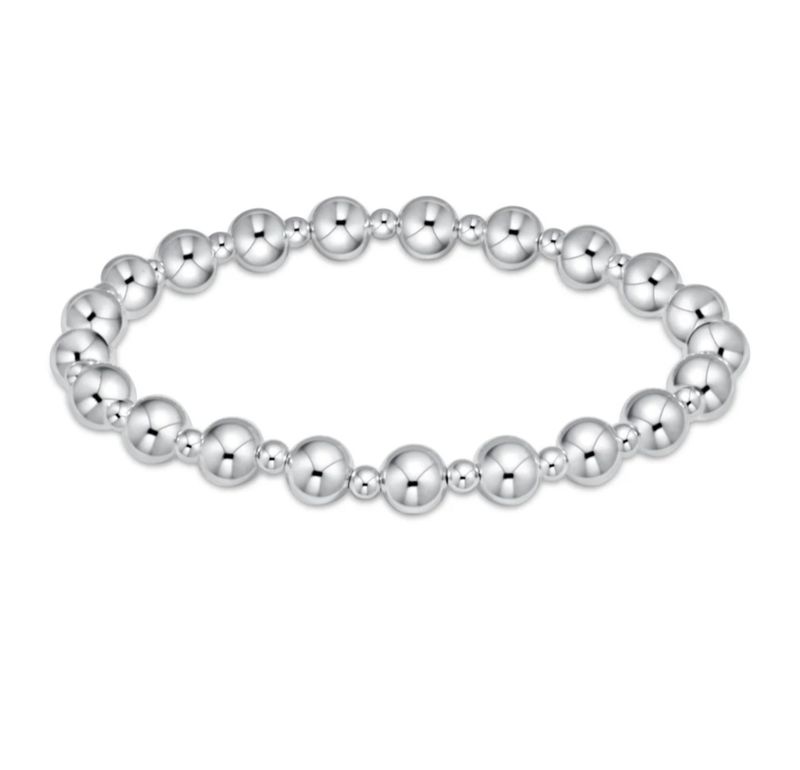 enewton Classic Grateful Pattern 6mm Bead Bracelet - Sterling