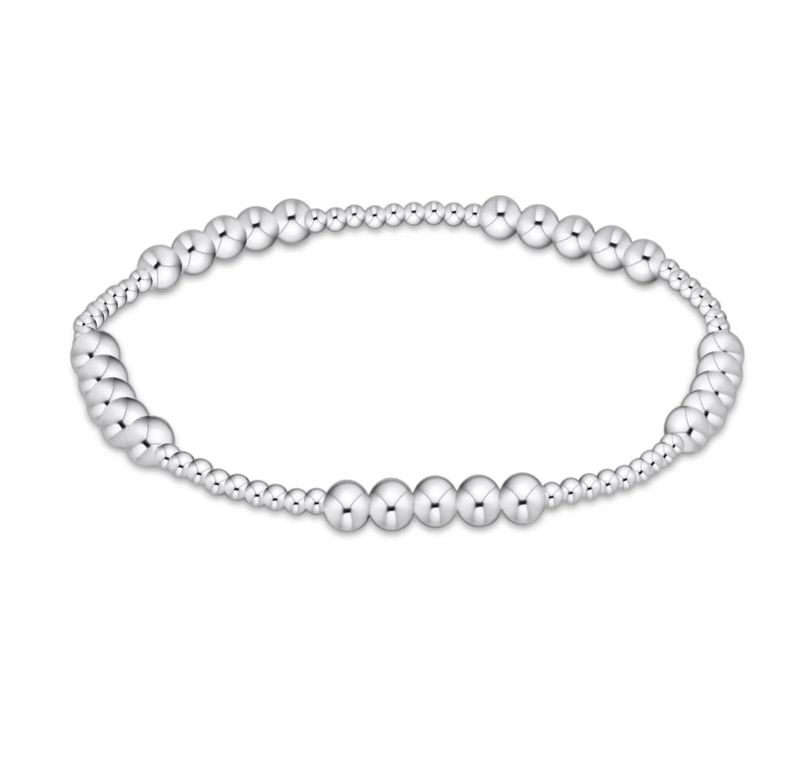 enewton Classic Blissful Pattern 2mm Bead Bracelet - 4mm Sterling