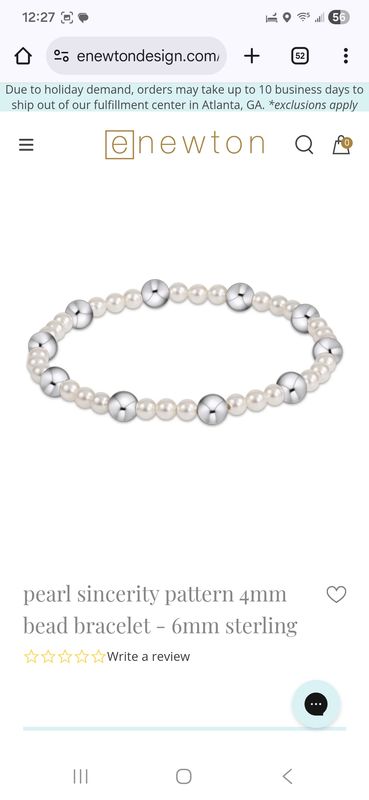 enewton Pearl Sincerity Pattern 4mm Bead Bracelet - 6mm Sterling