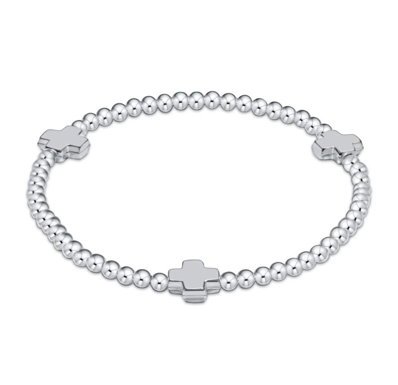 enewton Extends - Signature Cross Sterling Pattern 3mm Bead Bracelet - Sterling