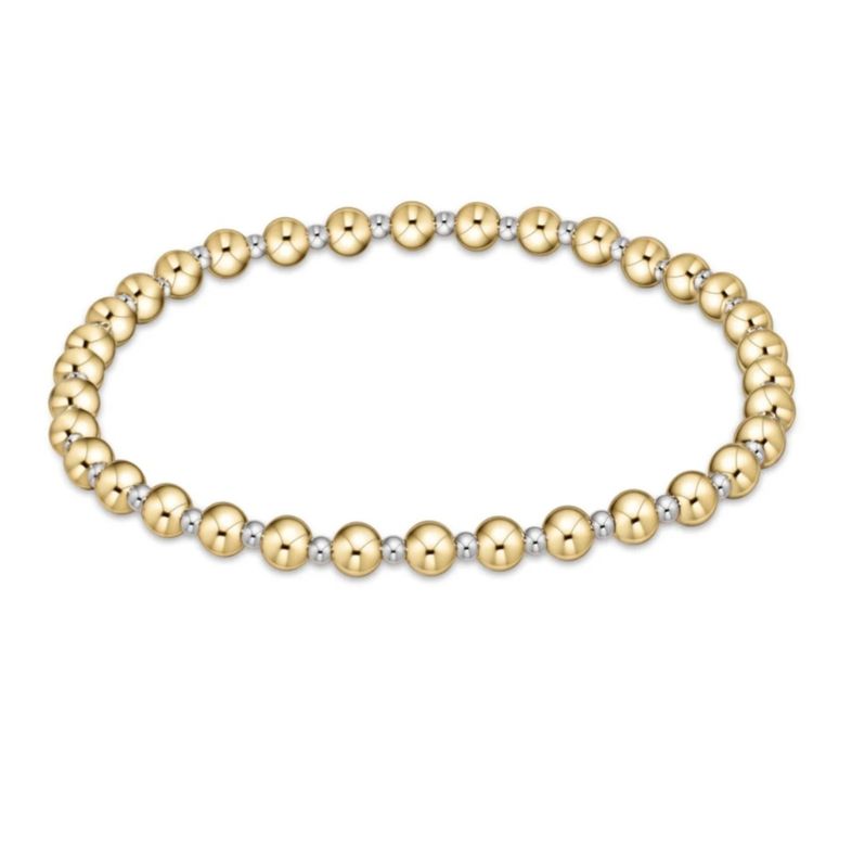 enewton Extends - Classic Grateful Pattern 4mm Bead Bracelet - Mixed Metal