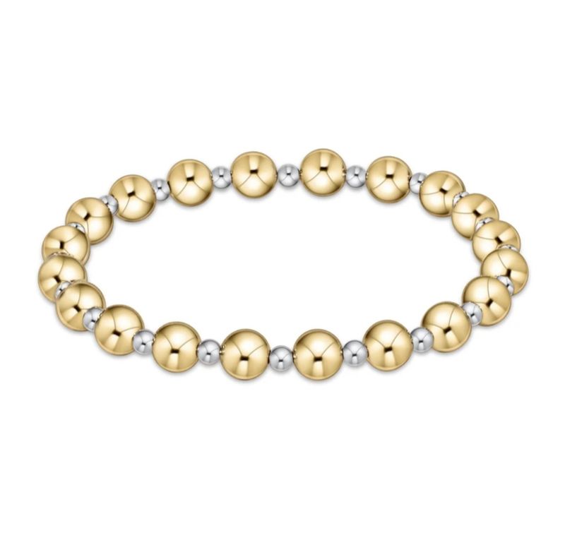 enewton Extends - Classic Grateful Pattern 6mm Bead Bracelet - Mixed Metal