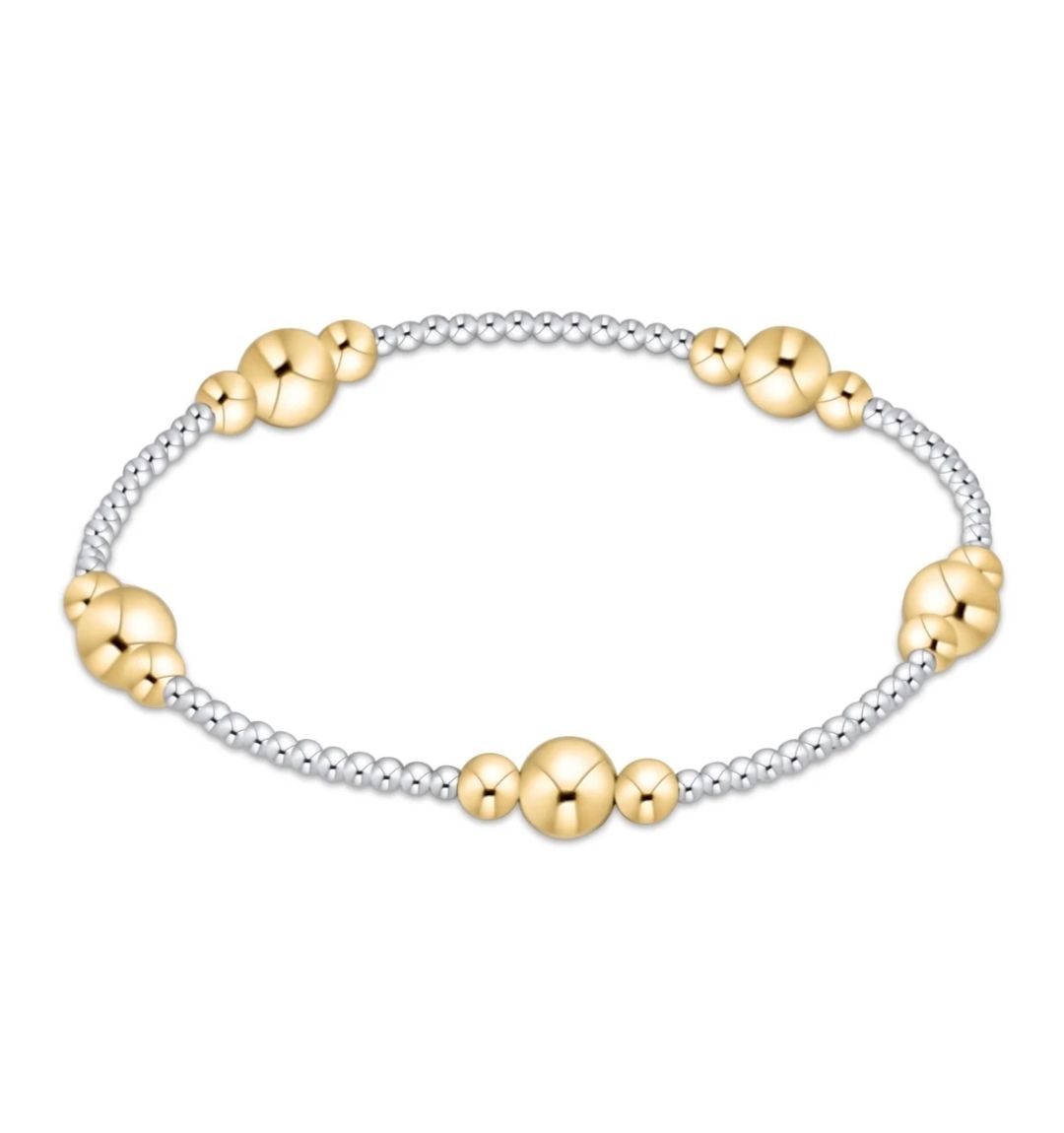 enewton Purpose Gold 6mm Bead Bracelet - Mixed Metal