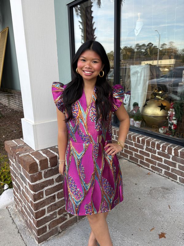 Follow My Lead V-Neck Dress