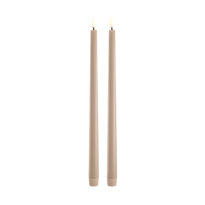 Uyuni LED Slim Taper Candle, Smooth - 2pk