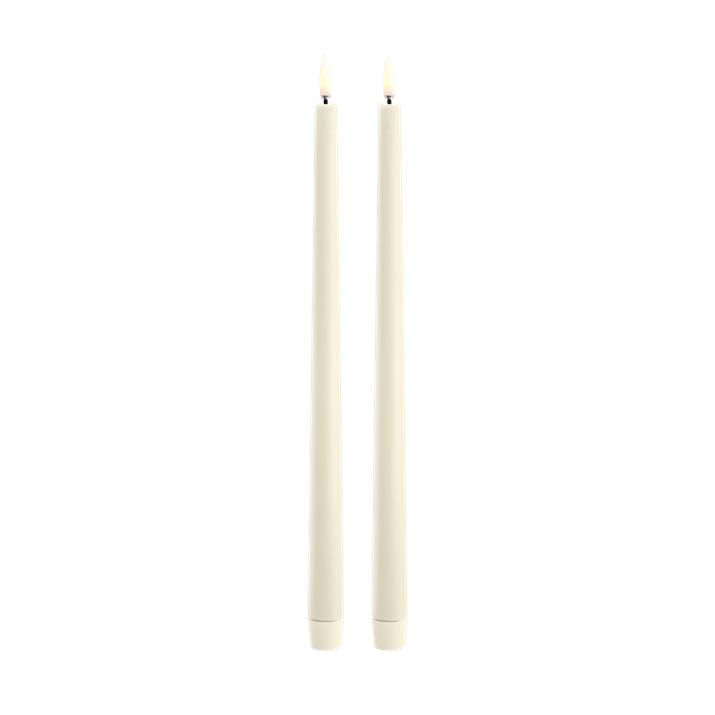 Uyuni LED Slim Taper Candle, Smooth - 2pk