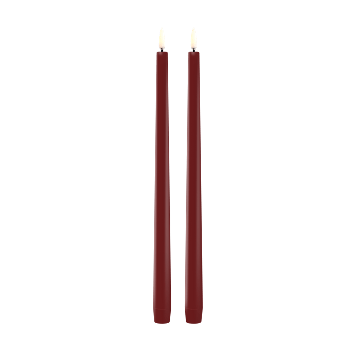 Uyuni LED Slim Taper Candle, Smooth - 2pk Holiday
