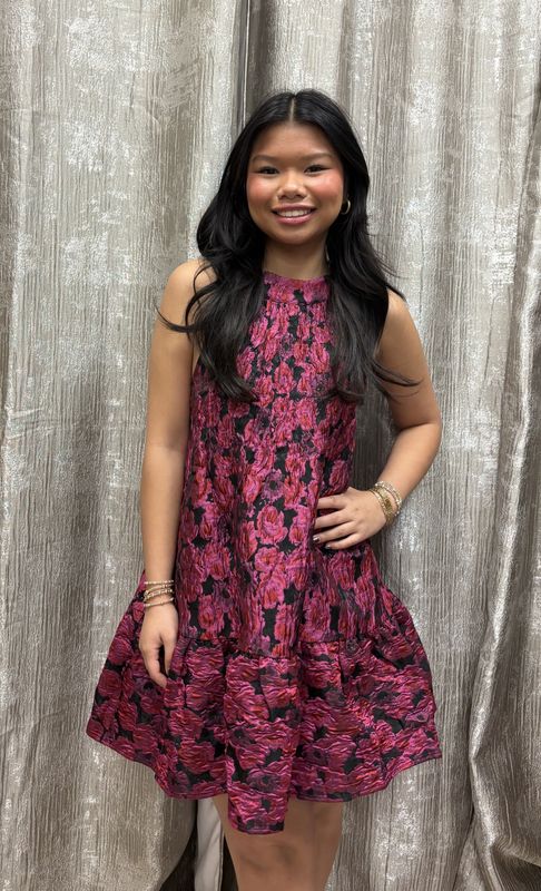 Heras Garland Halter Dress