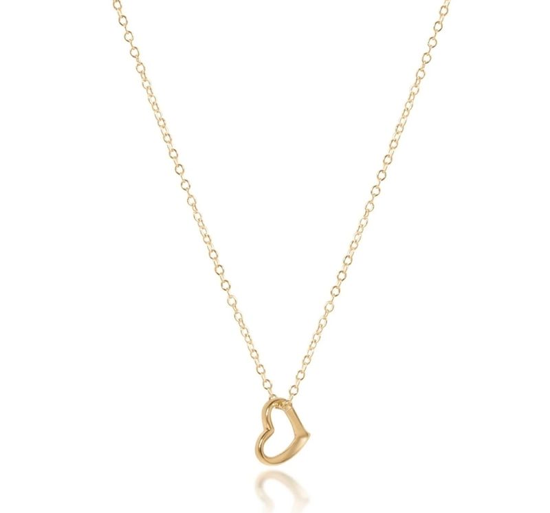 enewton egirl 14" Necklace Gold - Love Small Gold Charm