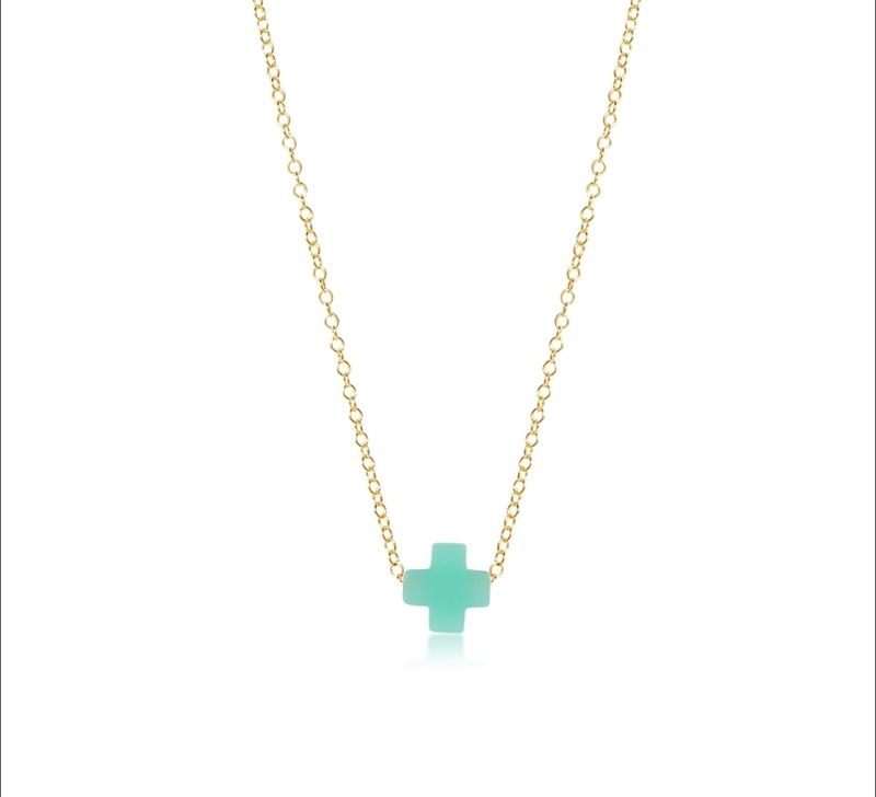enewton egirl 14" Necklace Gold - Signature Cross Mint