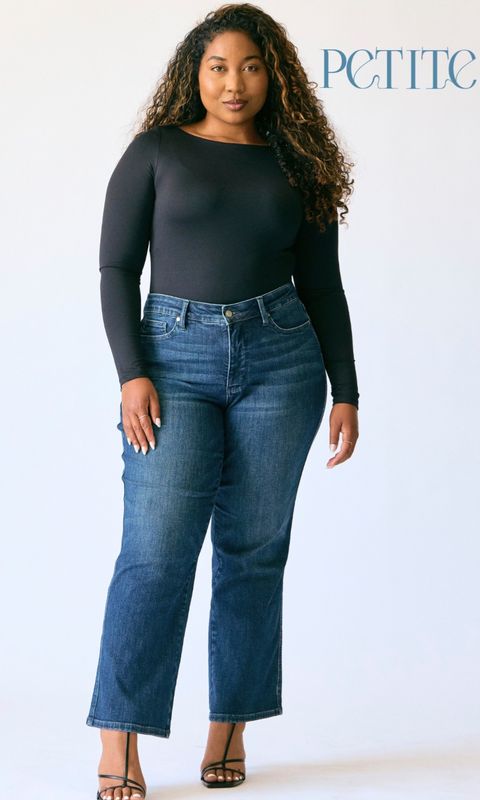 Judy Blue Good Call MR Petite Straight TC, CURVY